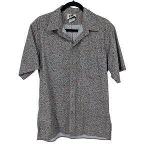 Vintage Hilo Hattie Floral Hawaiian Button Up Shirt Y2K Indie Grunge 90s Size L